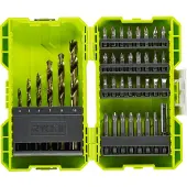 Ryobi Coffret antichocs empilable 38 accessoires de perçage-vissage - porte embouts RAK38SDD