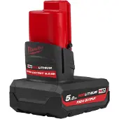Milwaukee M12 HB5 High Output / 4932480165 accu (12 V, 5.0 Ah, origineel)
