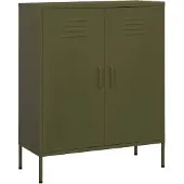 vidaXL Opbergkast 80x35x101,5 cm staal olijfgroen