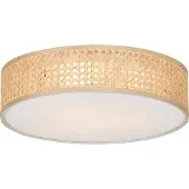 QAZQA Oosterse plafondlamp rotan 40 cm 3-lichts - Tromma