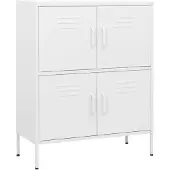 vidaXL Opbergkast 80x35x101,5 cm staal wit