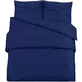 vidaXL Dekbedovertrekset 240x220 cm katoen marineblauw