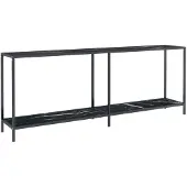 vidaXL Wandtafel 200x35x75,5 cm gehard glas zwart