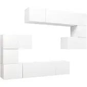 vidaXL 8-delige Tv-meubelset bewerkt hout wit