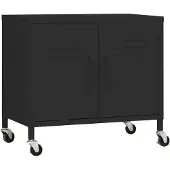 vidaXL Opbergkast 60x35x56 cm staal zwart