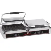 Caterchef Contactgrill CaterChef duetto, dubbel geribbeld, H21 x D40 x B84, 2x 230V / 2x 2200W