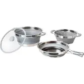 Brunner - Volcano Pasta al Volo Fold-Away - Pannenset Ø 24 cm, grijs