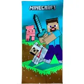 Minecraft Strandlaken - 70 x 140 cm. - Mine Craft handdoek - sneldrogend