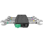 Wera 05020314001 6005 Joker 4 Set 1 Dubbele steeksleutelset 4-delig Sleutelbreedte (metrisch) 6 - 12 mm