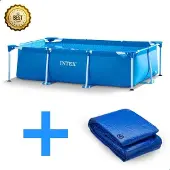 AG Intex Family Frame Zwembad 300x200x75cm inclusief Bestway Afdekhoes - Afdekzeil