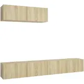 vidaXL Tv-meubelen 3 st bewerkt hout sonoma eikenkleurig
