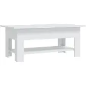 vidaXL Salontafel 102x55x42 cm bewerkt hout wit