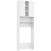 vidaXL Wasmachinekast 64x25,5x190 cm wit