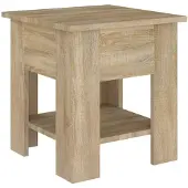 vidaXL Salontafel 40x40x42 cm bewerkt hout sonoma eikenkleurig