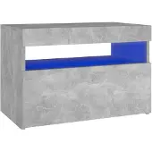 vidaXL Nachtkastje met LED-verlichting 60x35x40 cm betongrijs