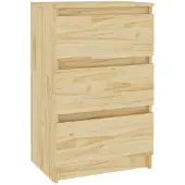 vidaXL Nachtkastje 40x29,5x64 cm massief grenenhout