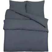 vidaXL Dekbedovertrekset 135x200 cm katoen antracietkleurig