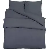 vidaXL Dekbedovertrekset lichtgewicht 200x220 cm microvezel antraciet