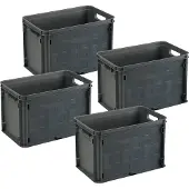 Sunware Square gesloten krat 26L - Set van 4 - Antraciet