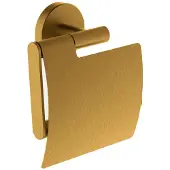 Mueller Hilton toiletrolhouder met klep geborsteld messing