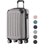 TRVLMORE Handbagage Koffer met Wielen - Cijferslot - 54x36x20cm - 38L - Champagne