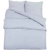 vidaXL Dekbedovertrekset lichtgewicht 140x200 cm microvezel grijs