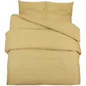 vidaXL Dekbedovertrekset lichtgewicht 135x200 cm microvezel taupe