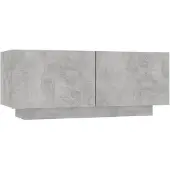 vidaXL Tv-meubel 100x35x40 cm bewerkt hout betongrijs