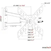 Haeger TV Mount Haeger Large Triple Tilt & Swivel 23" - 50"