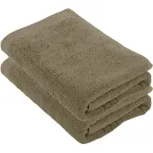 Tiseco Home Studio - Badlaken DELUX - - SET/2 - 100% katoen - 550 g/m² - 100% katoen - superzacht en zeer absorberend - 70x140 cm - Donker taupe
