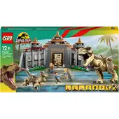 LEGO Bezoekerscentrum: Een aanval van een T-rex en een velociraptor
