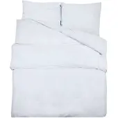 vidaXL Dekbedovertrekset lichtgewicht 140x200 cm microvezel wit