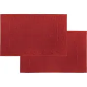 Tiseco Home Studio - Badmat DELUX - SET/2 - 100% katoen - 750 g/m² - superzacht en zeer absorberend - Rechthoek - 50x80 cm - Rood