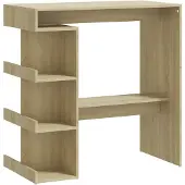vidaXL Barkruk met plankje, Sonoma-eikenhout, 100x50x101,5 cm, houtvezel