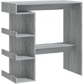 vidaXL Barkruk met plank, grijs Sonoma, 100x50x101,5 cm