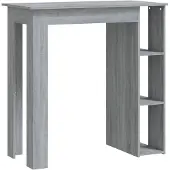 vidaXL Bartafel met schap 102x50x103,5 cm bewerkt hout grijs sonoma