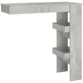 vidaXL Bartafel wandgemonteerd 102x45x103,5 cm bewerkt hout grijs