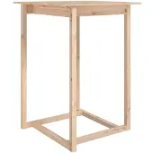 vidaXL Bartafel 80x80x110 cm massief grenenhout