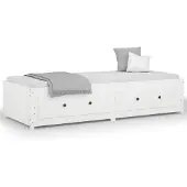 vidaXL Slaapbank zonder matras 90x200 cm massief grenenhout wit
