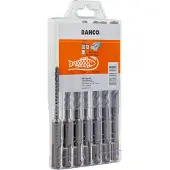 Bahco SDS+ borensets| 4-snijkanten | voor gewapend beton | 7-delig | 4651-SET-7