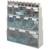 Lockweiler Opbergbakstelling | H207xB600xD172mm | 4 x D | kunststof wit | 1 stuk - 1500413 1500413