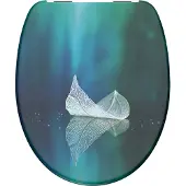 Schutte WC-Bril 82153 FALLEN LEAF - Duroplast - Soft Close - Verchroomde Scharnieren - Decor - 1-zijdige Print