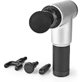 Nedis Sportmassagepistool - Batterij Gevoed - Ingebouwde Lithium-Ion - Oplaadbaar - 6 Massage Modes - 4 Verwisselbare Hulpstukken - Grijs / Zwart