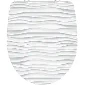Schutte Duroplast High Gloss WC-bril WHITE WAVE met soft-close en quick-release 82584