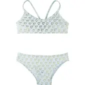 SLIPSTOP bikini Maya - zeegroen met goude hartjes