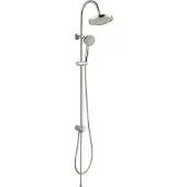 Schutte NIAGARA Rain Douchesysteem - Regendouche - Met Push-Button Omsteller - 104 cm Stang - Chroom