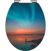 Schutte MDF High Gloss WC-bril POLAR LIGHTS met soft-close 80548