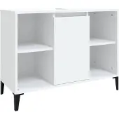 vidaXL Wastafelkast 80x33x60 cm bewerkt hout wit