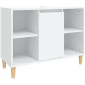 vidaXL Wastafelkast 80x33x60 cm bewerkt hout wit