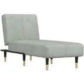 vidaXL Chaise longue fluweel lichtgrijs
